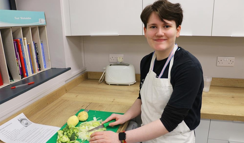 Fully equipped kitchens ready for students to learn important life skills.