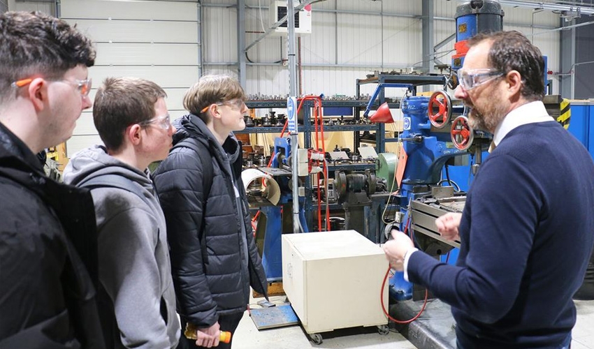 T Level students got to enjoy a guided tour of Boneham and Turner's facility.