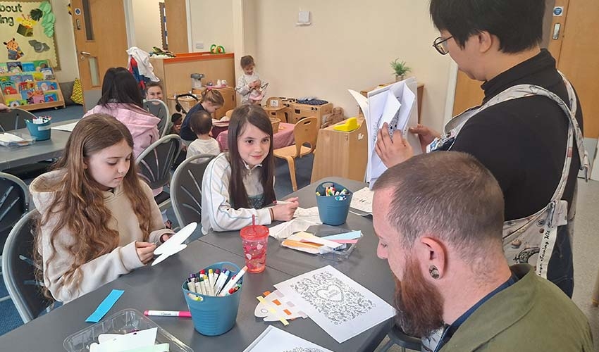 With all materials provided and plenty of inspiration, everyone big and small can join in the fun with arts and crafts.