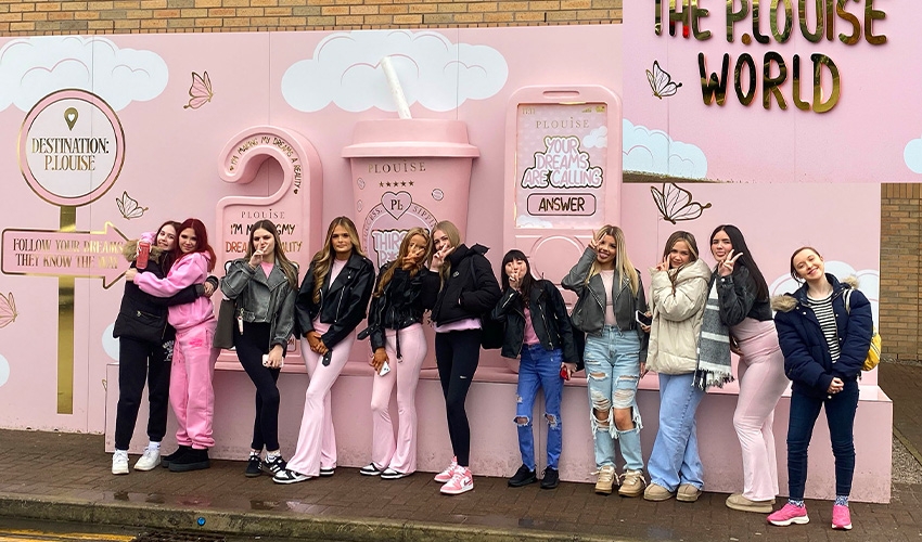 Hair and Beauty students got out and about during a trip to PLouise Make-up Academy in Manchester.