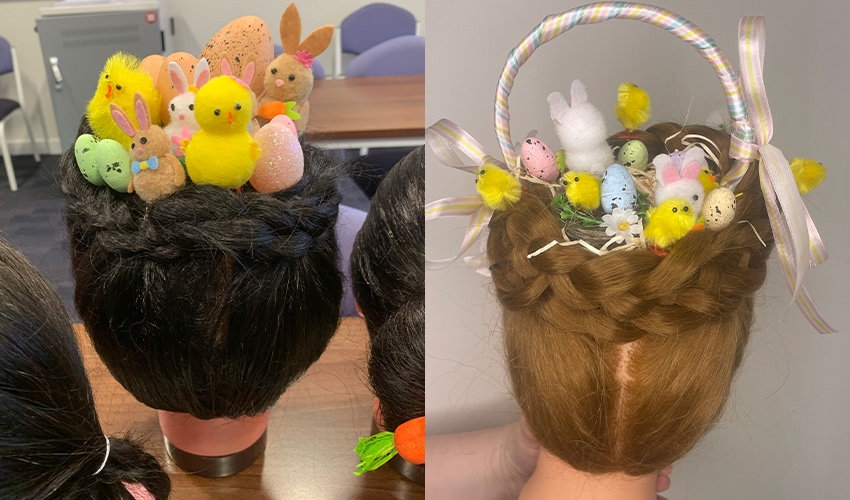 Students have breathed new life into their creative skills with a springtime and Easter themed hair competition.