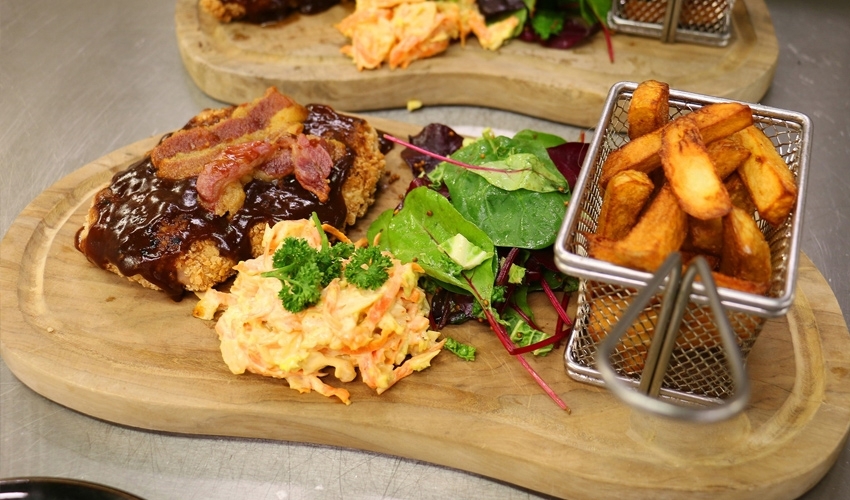 Exquisite meals cooked and served by our students in the Refined restaurant.