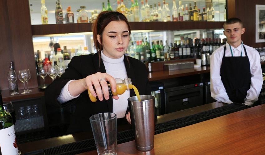 Get the opportunity to work front of house.