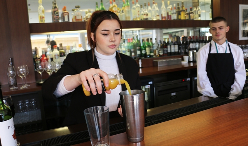 Get the opportunity to work front of house.