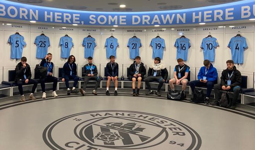 MTFC first and second years were taken on a trip to Manchester for a tour of the Etihad stadium, home of Manchester City Football Club.