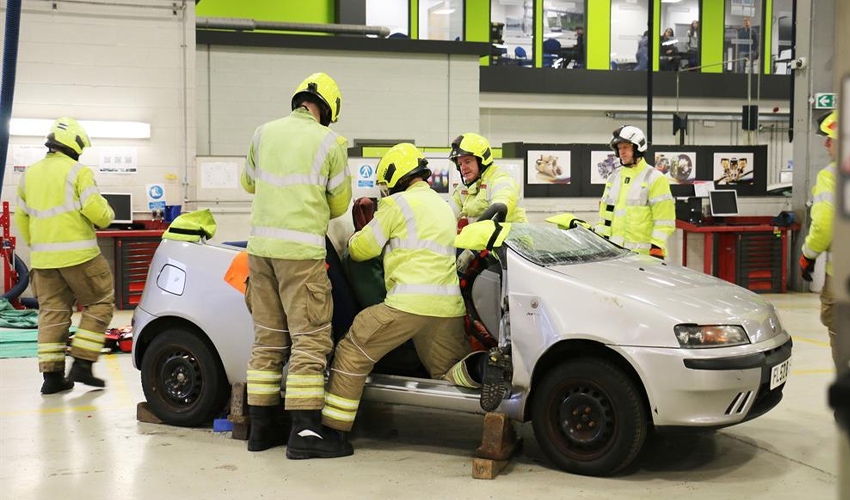 Students were able to watch a mock road traffic collision scenario thanks to Ashfield Fire Station, to highlight the kind of dangers that young drivers can face on the roads today.