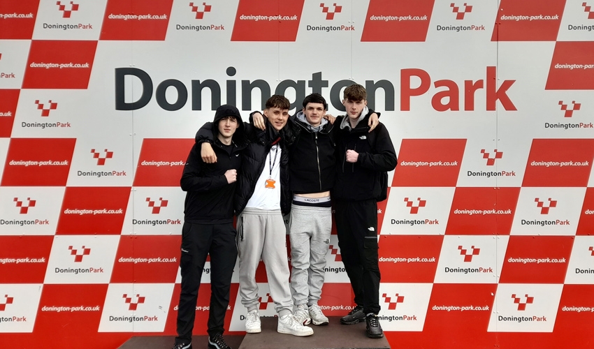 Automotive students enjoyed the thrills and spills of pre-race day testing at the home of British motorsport, Donnington Park.
