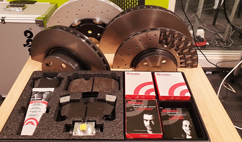 Students benefitted from specialist knowledge from Brembo, a world leader in the design, development and production of braking systems and components.