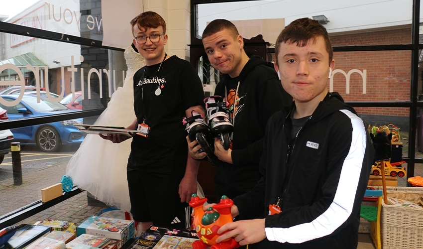 Students have been gaining valuable life and workplace skills by volunteering at donation centres.