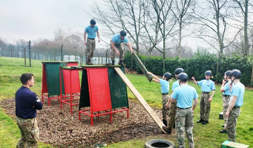 Students took part in The Army Engagement Team’s inter-college challenge, known as the Polar Bear Challenge.