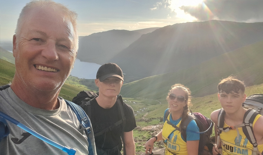 A quick selfie as part of the three peak challenge.