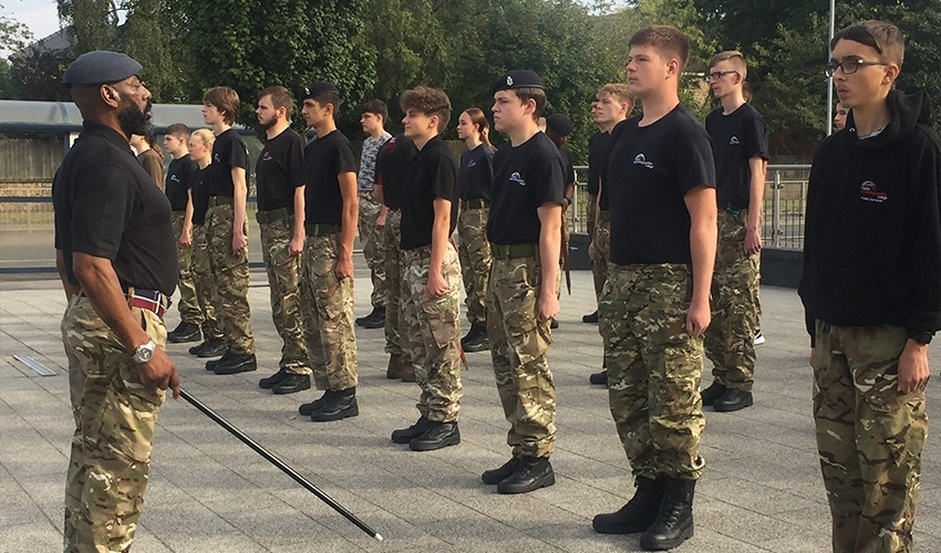 Our students learn drill techniques as performed in the armed forces and undergo uniform and presentation checks.