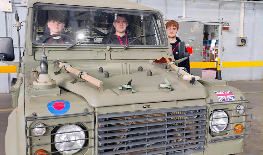 Uniformed protective services (UPS) students visited RAF Wittering last week to increase their understanding of the logistics and engineering aspects of military flight training.